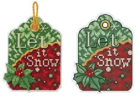 Схема вышивки крестом "Let It Snow Ornament"