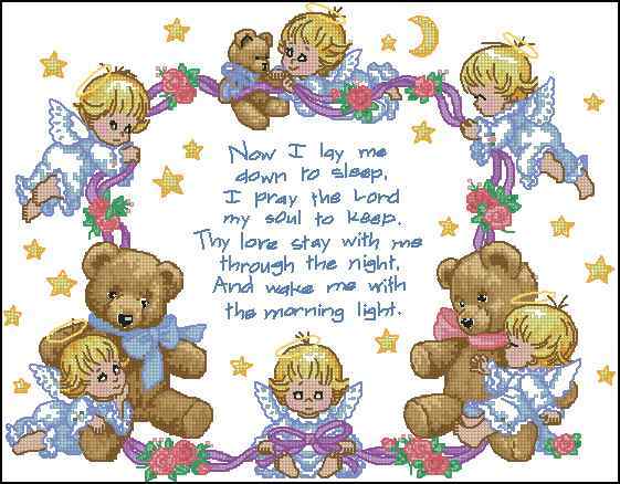 Схема вышивки крестом "Nighttime Prayer Quilt"
