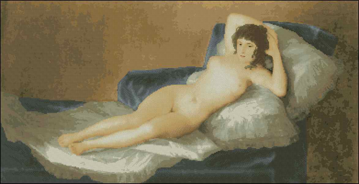 Схема вышивки крестом "La Maja Desnuda"