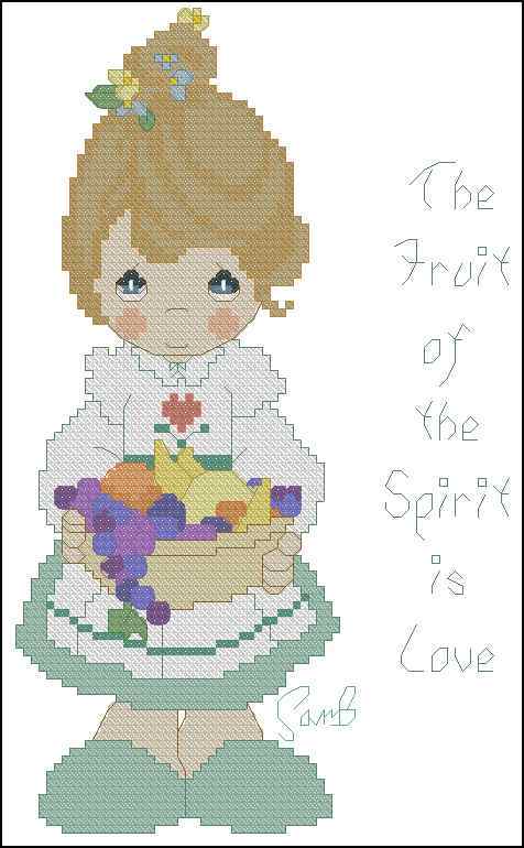 Схема вышивки крестом "The Fruit Of The Spirit Is Love"