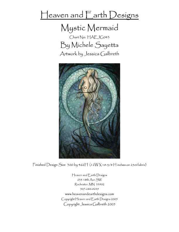 Схема вышивки "hae-jg043 mystic mermaid grafico pdf"