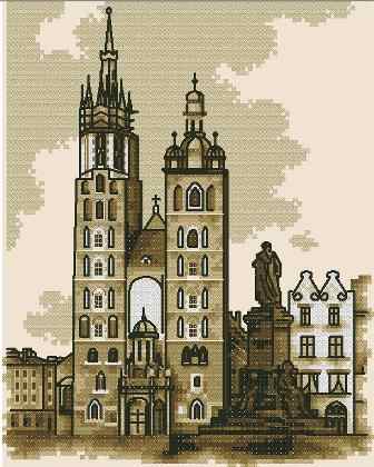 Схема вышивки крестом "Krakow. Kosciol Mariacki"