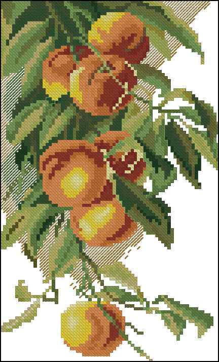 Схема вышивки крестом "Beyond The Garden Gate Peaches"