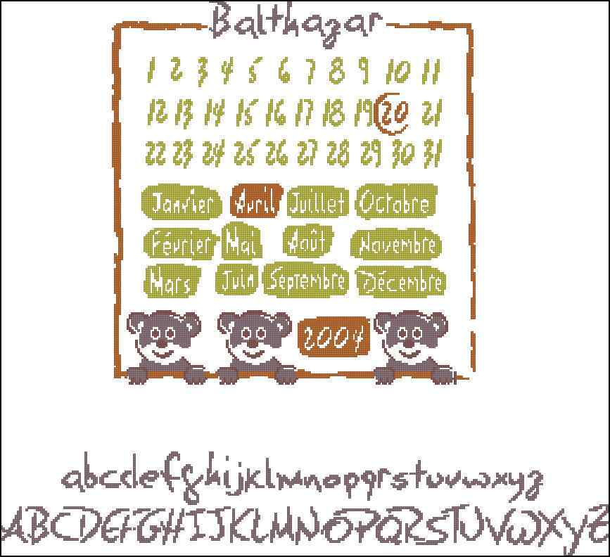 Схема вышивки крестом "Balthazar"
