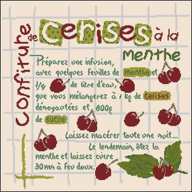 Схема вышивки крестом "La Confiture De Cerises"