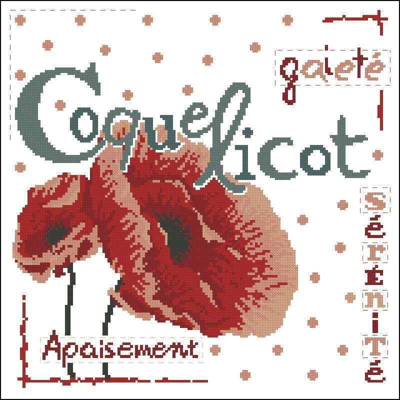 Схема вышивки крестом "Coquelicot"