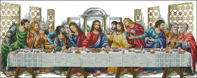 Схема вышивки крестом "Monalisa - La Ultima Cena"