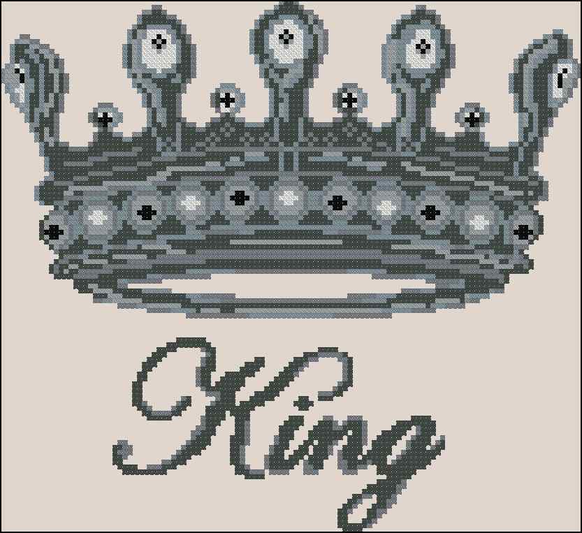 Схема вышивки крестом "King"