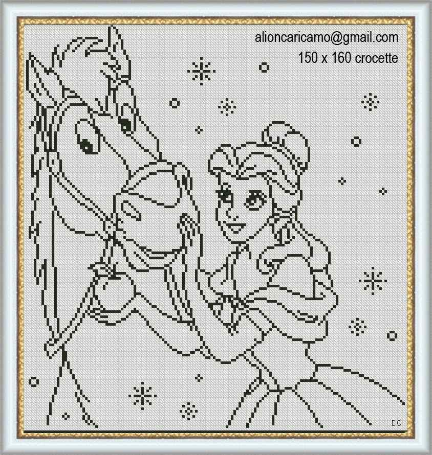 Схема вышивки крестом "Princess Belle And Horse Coloring Pages"