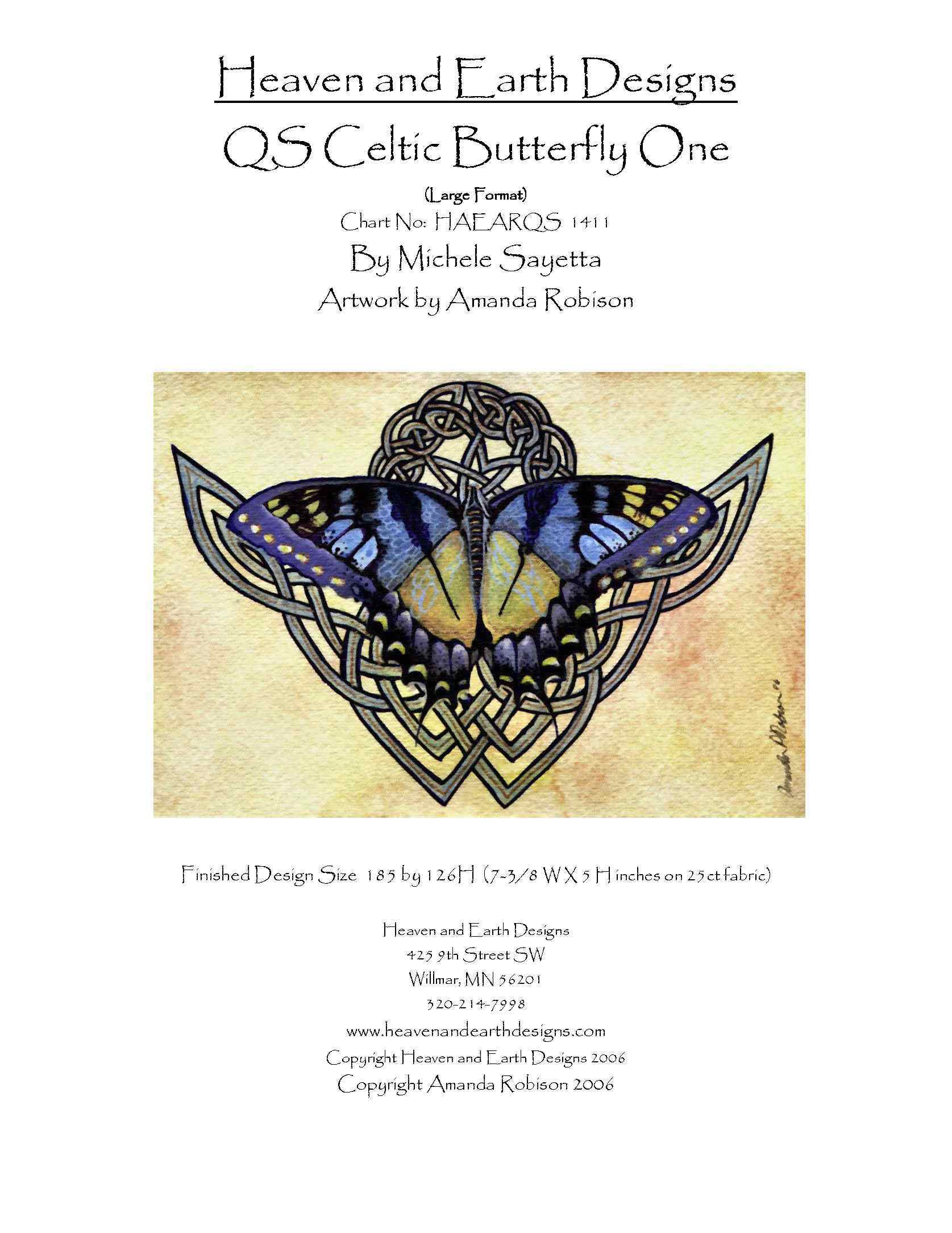 Схема вышивки "qs celtic butterfly one"