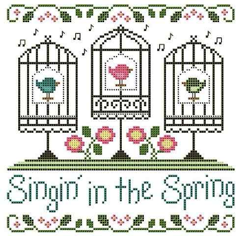 Схема вышивки крестом "Singin In The Spring"