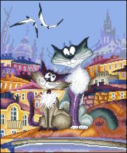 Схема вышивки крестом "Кошачьи Нежности"