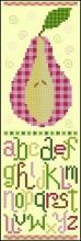 Схема вышивки крестом "Abc Pink Plaid Pear"