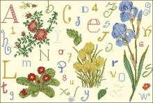 Схема вышивки крестом "Spring Floral Abc"