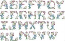 Схема вышивки крестом "Summer Flower Abc"