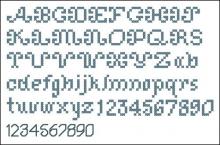 Схема вышивки крестом "Birth Sampler Alphabets"
