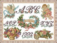Схема вышивки крестом "Abc 1992"