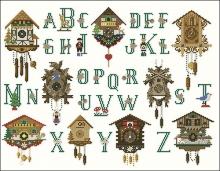 Схема вышивки крестом "Рождественский Алфавит Abc"