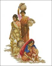 Схема вышивки крестом "Indian woman"