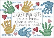 Схема вышивки крестом "Grandparents Touch A Heart"