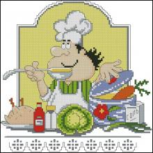Схема вышивки крестом "Поваренок “Изысканный Вкус”"