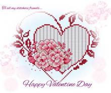 Схема вышивки крестом "Happy Valentine 2018"