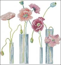 Схема вышивки крестом "Pastel Poppies"