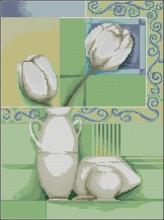 Схема вышивки крестом "Tulips design"