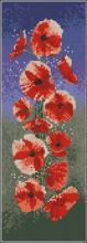 Схема вышивки крестом "Poppies panel"