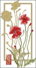 Схема вышивки крестом "Reflection of poppy, Shine of Dew"