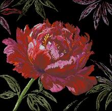 Схема вышивки крестом "Well Worth Waiting For-Peony"
