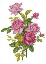 Схема вышивки крестом "Pink Rose #OC-17-173"