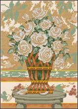 Схема вышивки крестом "White Rose Still Life"