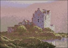 Схема вышивки крестом "Dawn Mist at Eilean Donan"