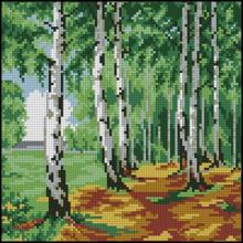 Схема вышивки крестом "Birch forest"