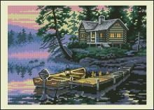 Схема вышивки крестом "Morning Lake"