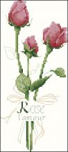 Схема вышивки крестом "Rose Bouget"