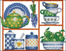 Схема вышивки крестом "Bm-Sampler For Kitchen"