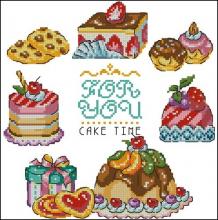 Схема вышивки крестом "Cake Time"