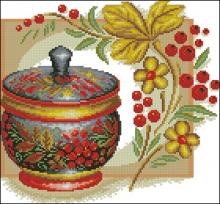 Схема вышивки крестом "Рябинка"