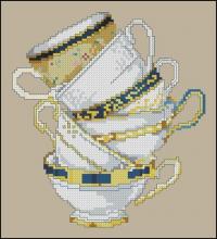 Схема вышивки крестом "Cups"