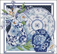 Схема вышивки крестом "Blue white DesignsChina Blue"