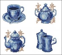 Схема вышивки крестом "Tea Pot Gallery"