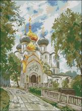 Схема вышивки крестом "Москва Новодевичий монастырь"