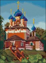 Схема вышивки крестом "Храм в начале весны"
