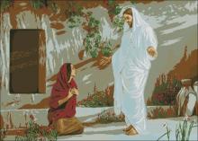 Схема вышивки крестом "Jesus and Mary"