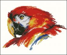 Схема вышивки крестом "Красочный попугай"