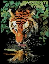 Схема вышивки крестом "Tiger Reflection"