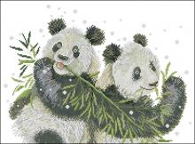 Схема вышивки крестом "Two Pandas"