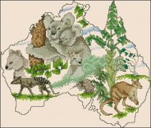 Схема вышивки крестом "The Continens Australi"